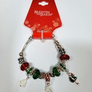 Christmas charm bracelet with lobster clasp